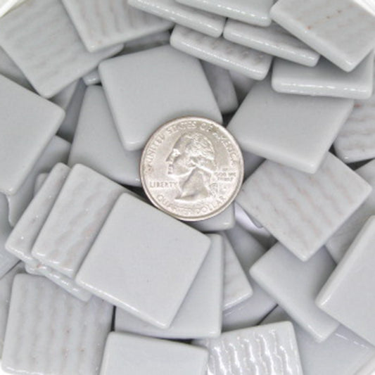 843-g Light Gray Gloss 25mm - recycled glass tile - Kismet Mosaic - mosaic supplies