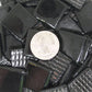 849-g Carbon Black Gloss 25mm - recycled glass tile - Kismet Mosaic - mosaic supplies