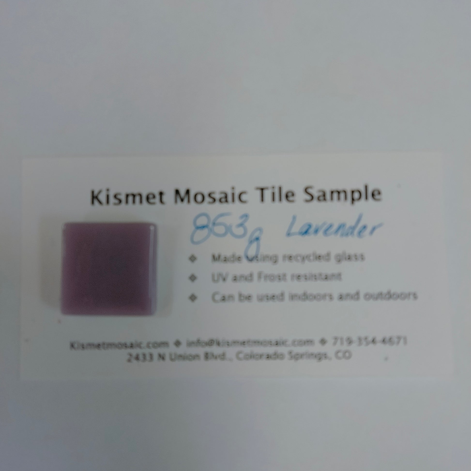 853-g Lavender Gloss 25mm - recycled glass tile - Kismet Mosaic - mosaic supplies
