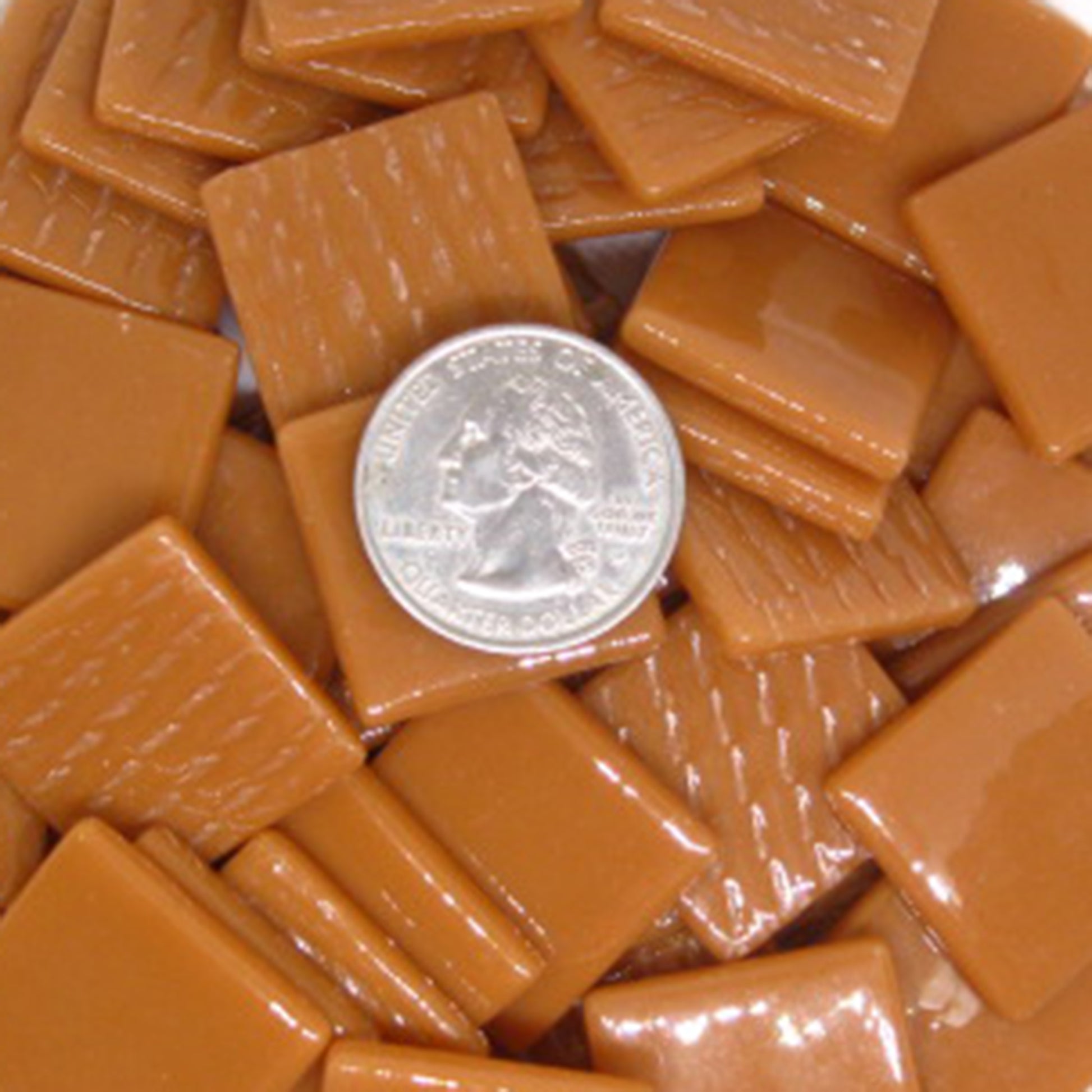 895-g Rum Gloss 25mm - recycled glass tile - Kismet Mosaic - mosaic supplies