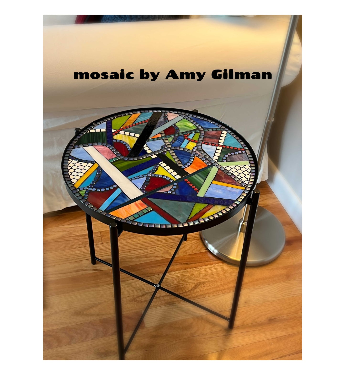 Circle 17" Tabletop Mosaic Round Backer for 17-1/2" for Ikea Base