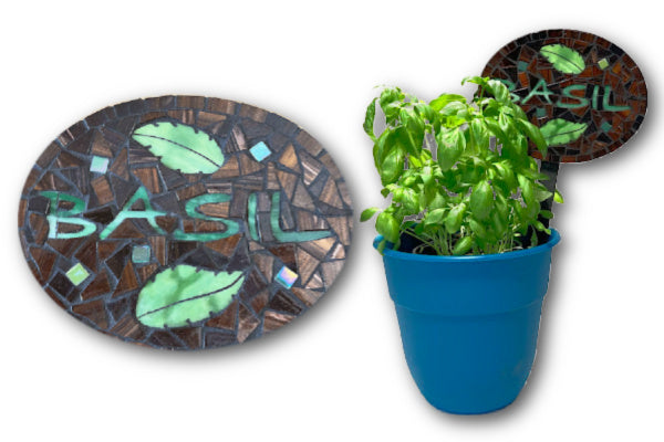 Oval 9" Mosaic Backer (pre-drilled for hangable & stakeable kits)