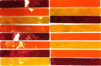Orange Mix Mirror - Slivers--Sheeted Tile