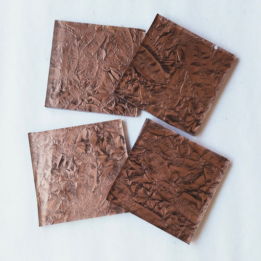 Bronze vanGogh glass, 2" cuts, 16 square inches per package