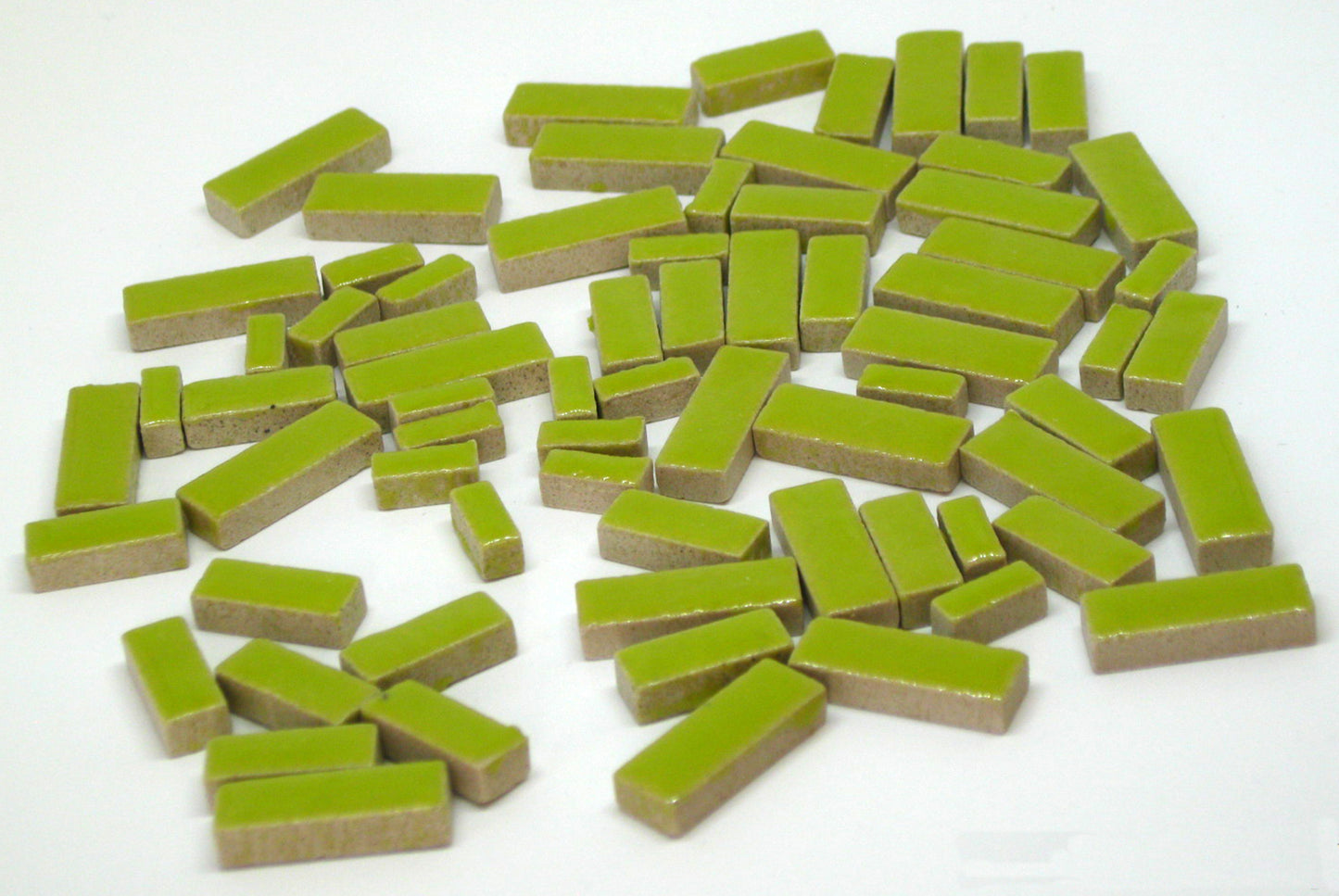 Apple Green Ceramic Rectangle tile 2 oz