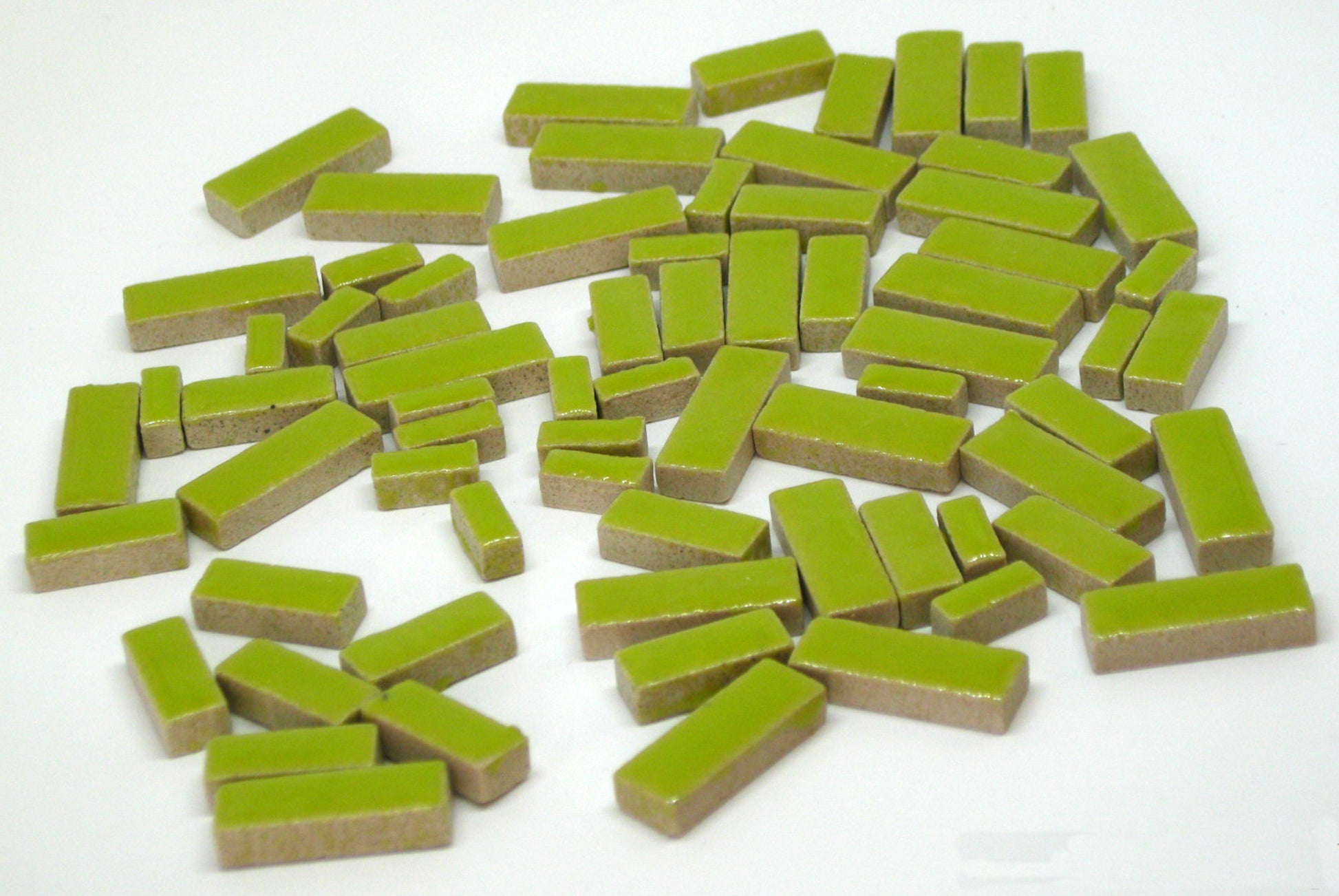 Apple Green Ceramic Rectangle tile 2 oz