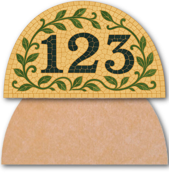 8.5" x 14.5" Half Circle Waterproof Mosaic Backer
