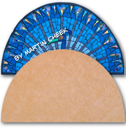 8.5" x 14.5" Half Circle Waterproof Mosaic Backer