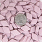 D17g Pink Gloss Glass Diamonds, recycled glass, mosaic supplies