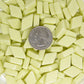 D26g Pale Yellow Gloss Glass Diamonds, recycled glass, mosaic supplies