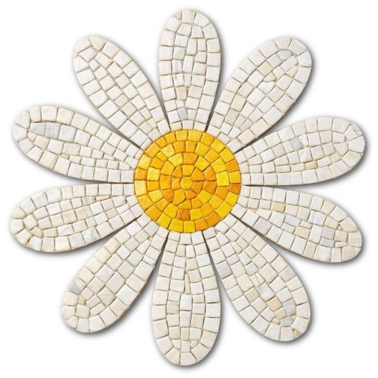 Daisy Mosaic Backer (pre-drilled for hangable & stakeable kit)