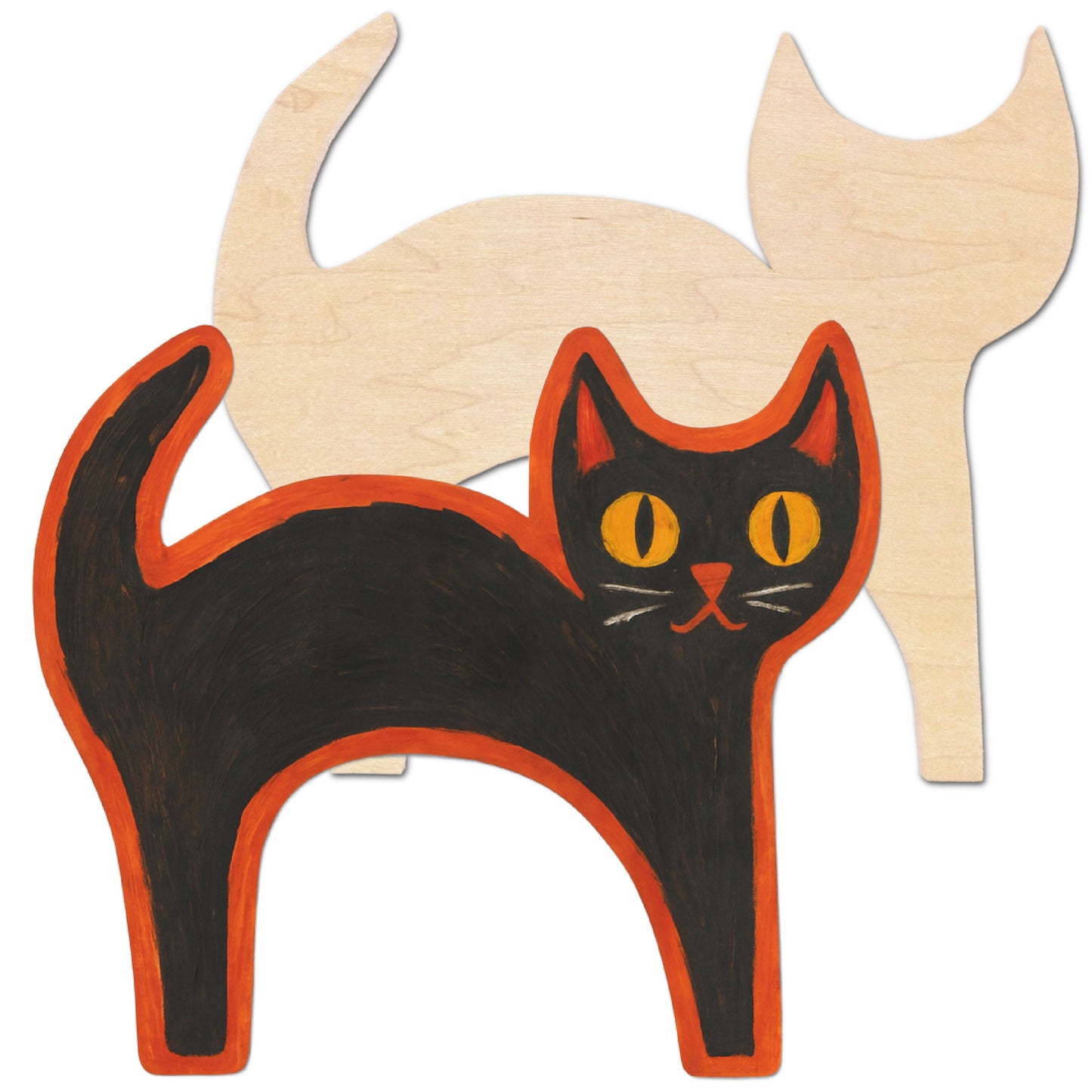 Fun Cat Multi-Art Shape with Hanger - wood