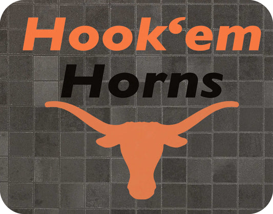 Texas Hook'em Horns 11"x14" (pre-drilled for hanging kit)