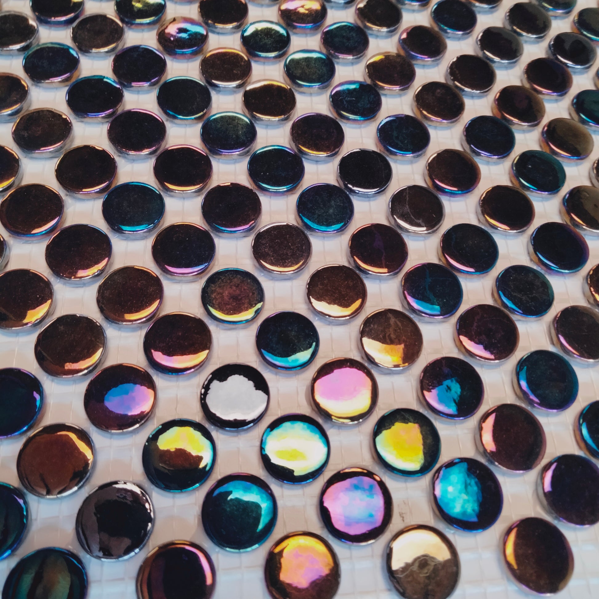 Iridized Black Penny Rounds