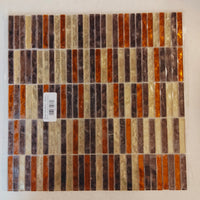 Brown Mix Mirror - Slivers--Sheeted Tile