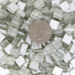 k102 - Barely Gray, Krystal 10mm tile - Kismet Mosaic - mosaic supplies
