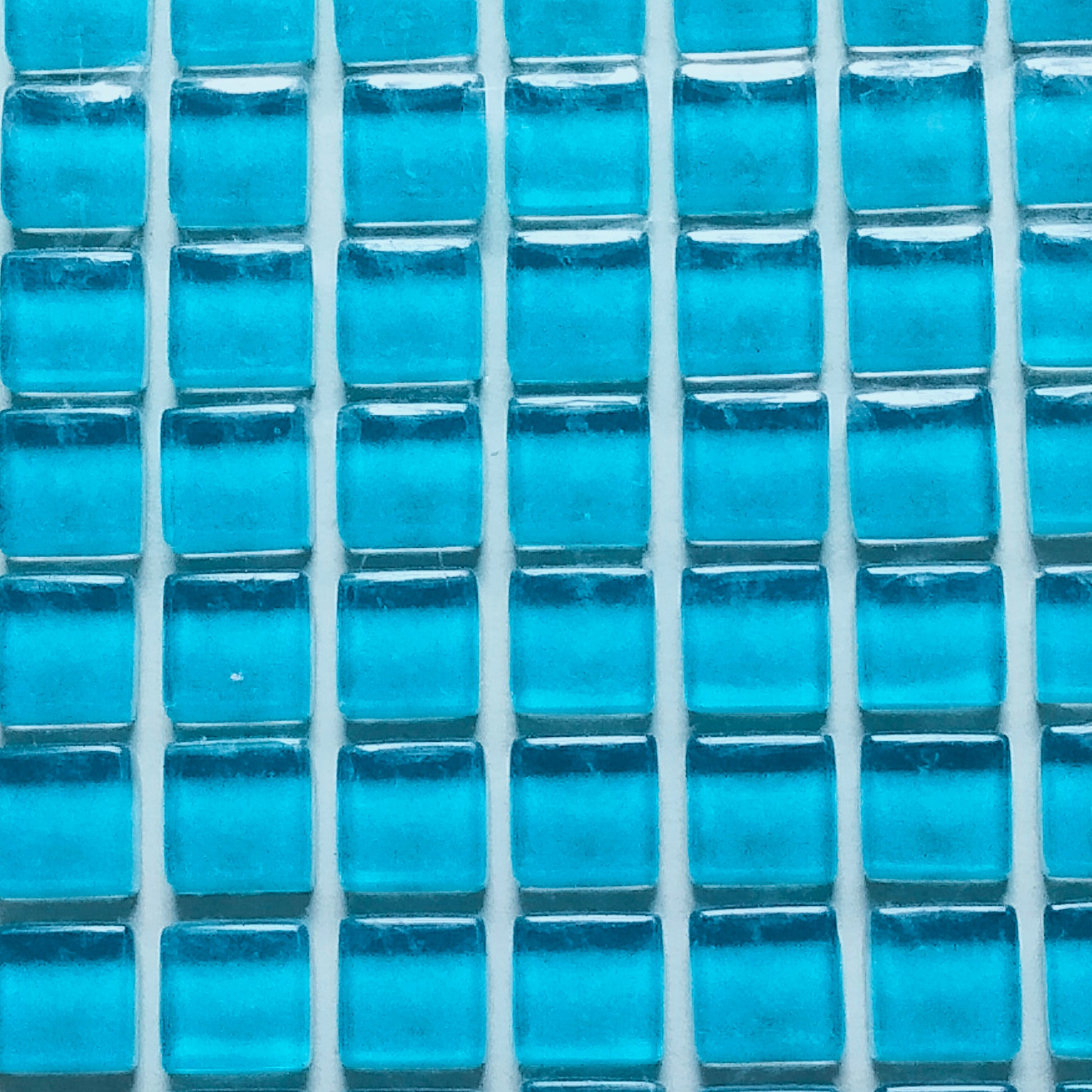 k163 - Cornflower Blue, Krystal 10mm tile - Kismet Mosaic - mosaic supplies