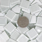 k201 - White, Krystal 20mm tile - Kismet Mosaic - mosaic supplies