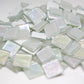 K352 White Krystal Metallic Iridized tile -  20mm - mosaic supplies Pearl