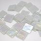 K352 White Krystal Metallic Iridized tile -  20mm - mosaic supplies Pearl