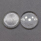 showing both faces of the clear tile rounds