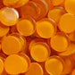 Orange glass rounds 23mm diameter
