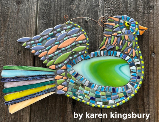 Dove Mosaic Backer (pre-drilled for hangable & stakeable kits)