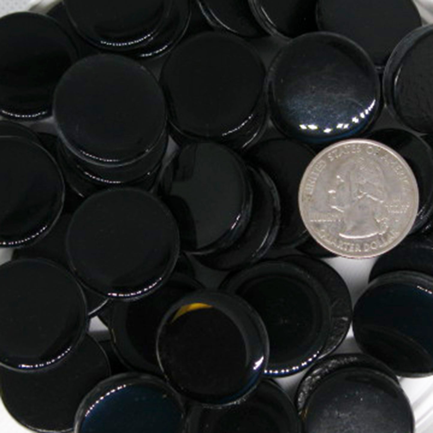Black Krystal Rounds 23mm diameter