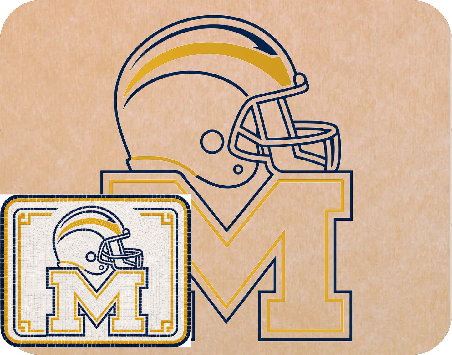 Michigan Wolverines 11"x14" (pre-drilled for hanging kit)