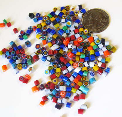 4mm millefiori with quarter for scale
