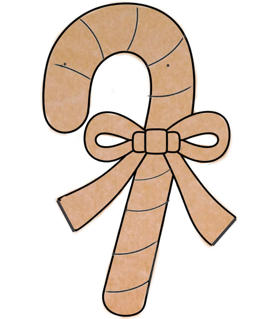 Candy Cane Mosaic Backer (pre-drilled for hangable)