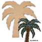 Palm Tree Mosaic Backer 11"x12" (pre-drilled for hangable & stakeable kits)