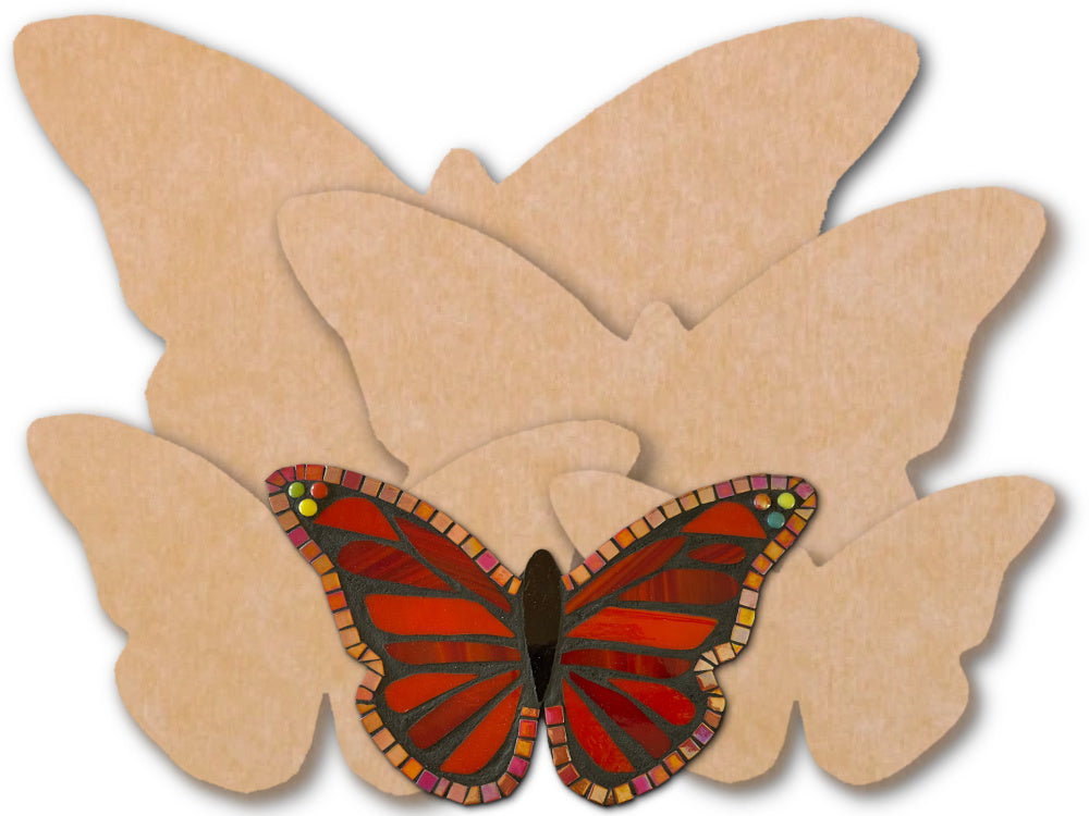 Butterfly Mosaic Backer (pre-drilled for hangable & stakeable kits) 1/2" thick