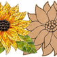 14" x 14" Sunflower Paintable Maple Wood Shape