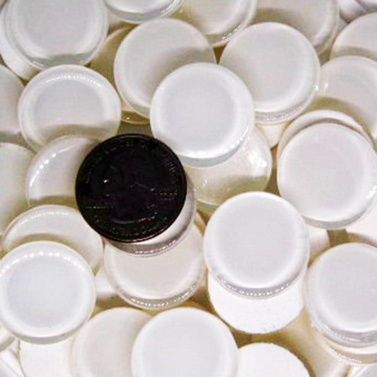 White 23mm Krystal Glass rounds