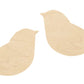 Love Birds (pair) Multi-Art Shape Wood