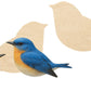 Love Birds (pair) Multi-Art Shape Wood