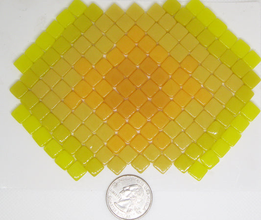 Yellow mix 8mm tiles-5 shades of yellow