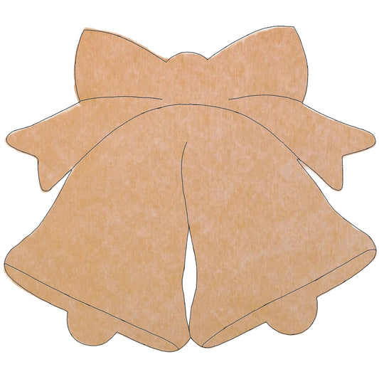 Christmas Bells Mosaic Backer (pre-drilled for hangable)
