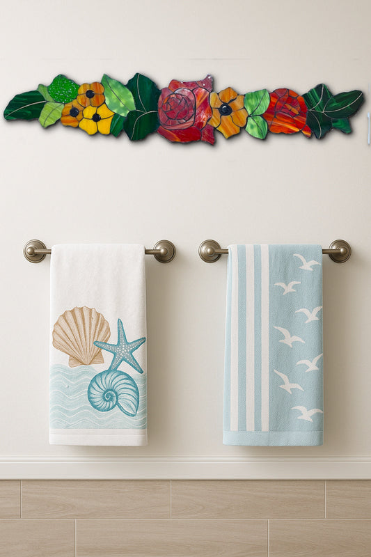 Blooming Backer with Pattern 30" x 6" x 1/2" (pre-drilled for hanging kit)