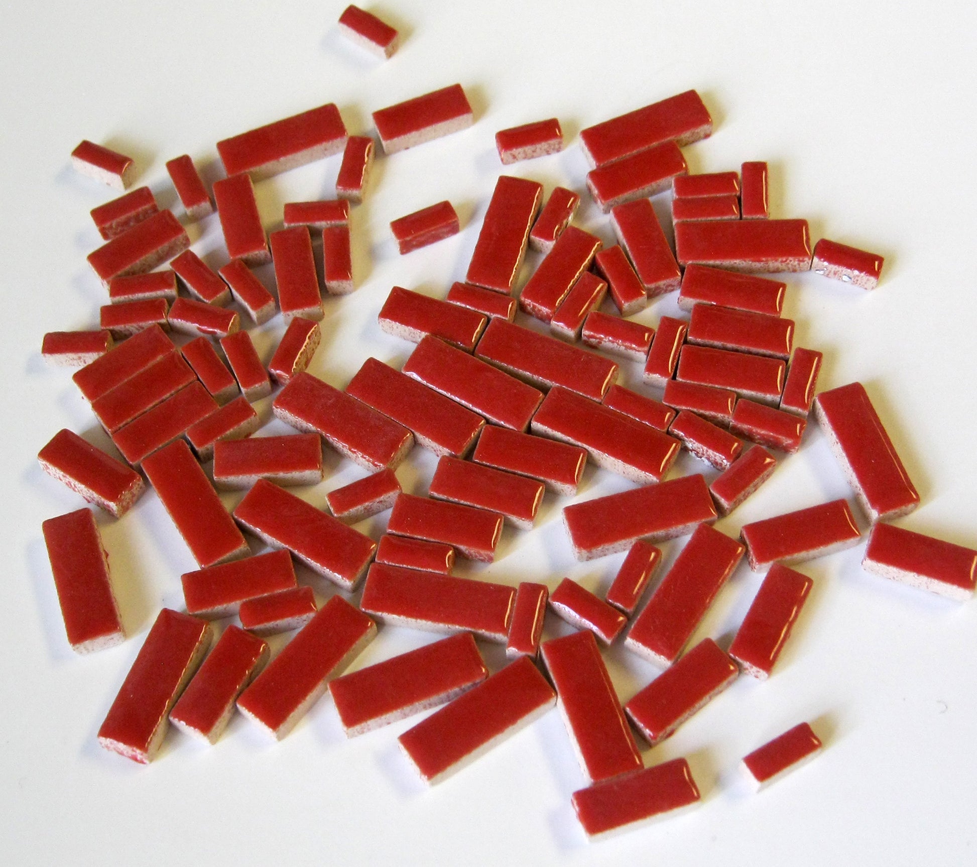 red ceramic rectangles 2 oz