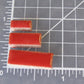 red ceramic rectangles measurement scale