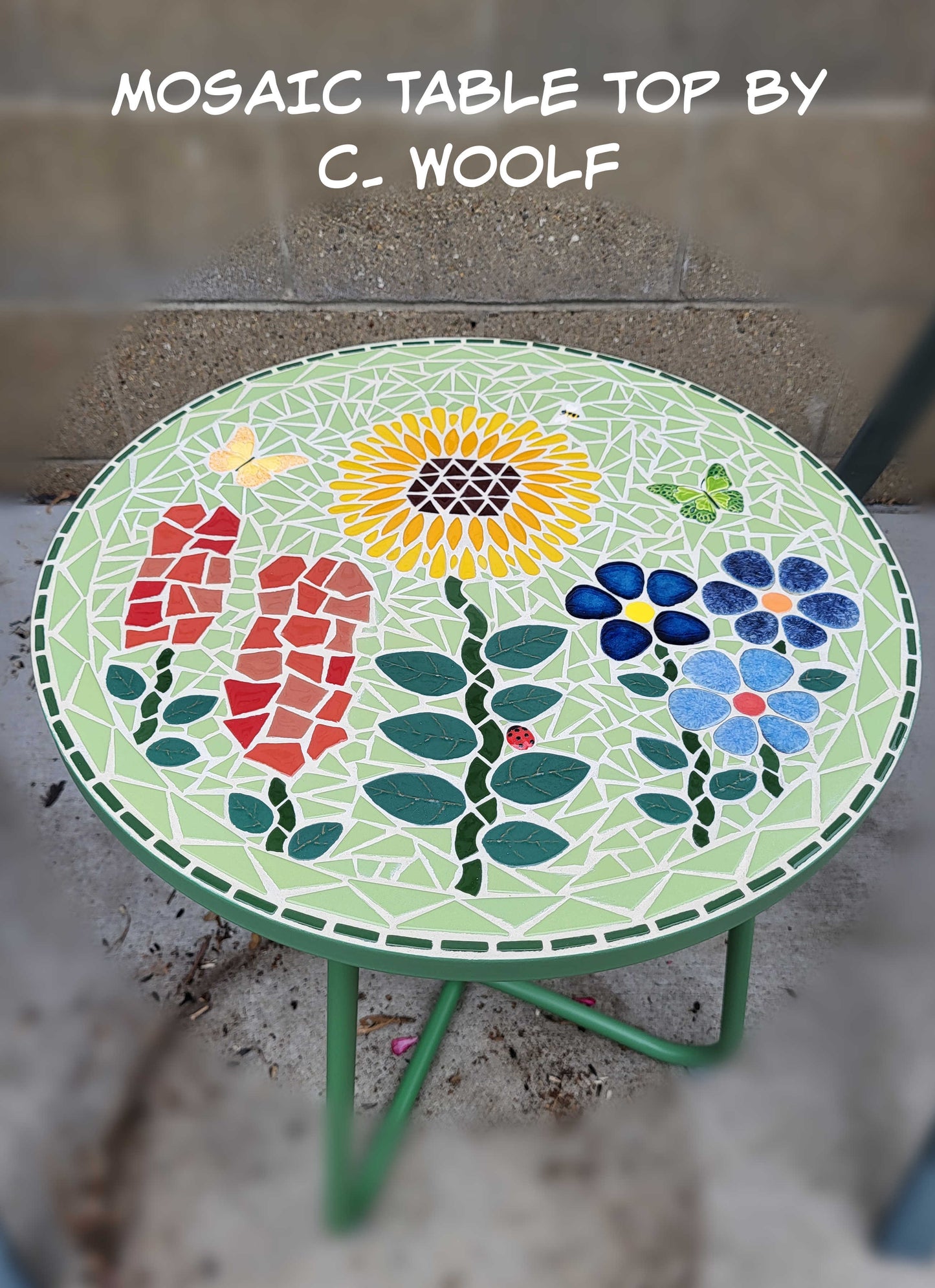 Circle 17" Tabletop Mosaic Round Backer for 17-1/2" Ikea Base, 1/2" thick
