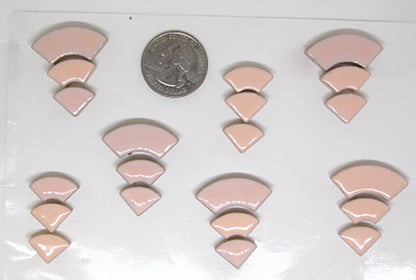 1 oz cc-blush curves, Ceramic curves tile - Kismet Mosaic - mosaic supplies 
