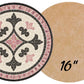 Circle 16" Mosaic Backer (pre-drilled for hangable kit) 1/2" thick