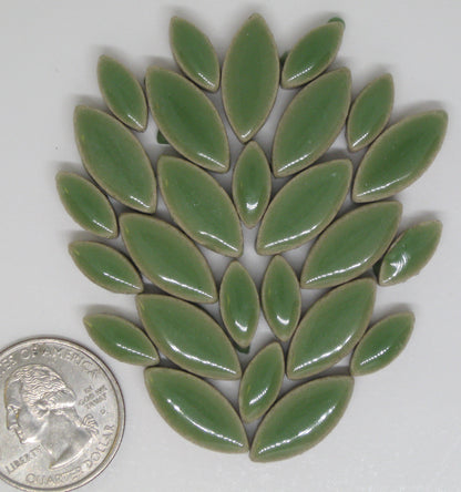 1 oz cp-Honeydew Ellipse/Petal, CeramicPetals tile - Kismet Mosaic - mosaic supplies