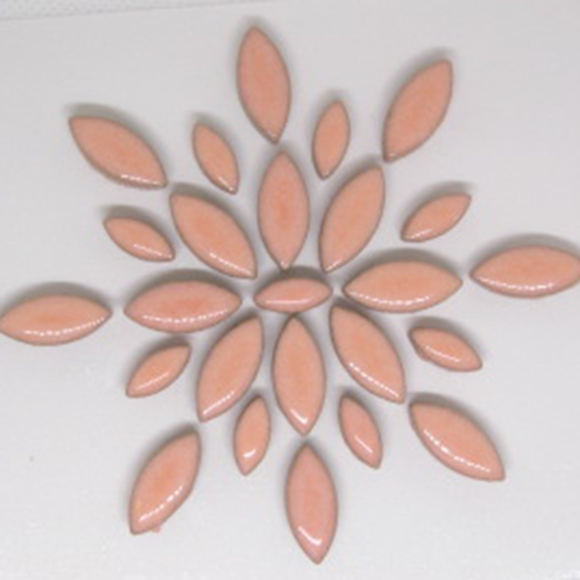1 oz cp-Peach Ellipse/Petal, CeramicPetals tile - Kismet Mosaic - mosaic supplies
