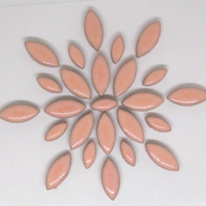 1 oz cp-Peach Ellipse/Petal, CeramicPetals tile - Kismet Mosaic - mosaic supplies