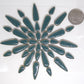 2 oz ct-Teal Teardrops, Ceramic Teardrops tile - Kismet Mosaic - mosaic supplies