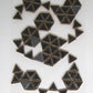 2 oz Medium Gray Triangles, Ceramic triangle tile - Kismet Mosaic - mosaic supplies